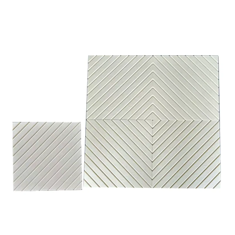 Акустична плоча од ПЕТ филца беж В-реза